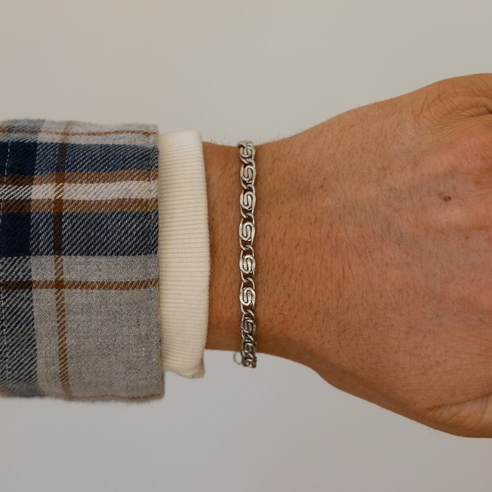 Copied - Silver Stainless Steel Gothic Cross Bracelet